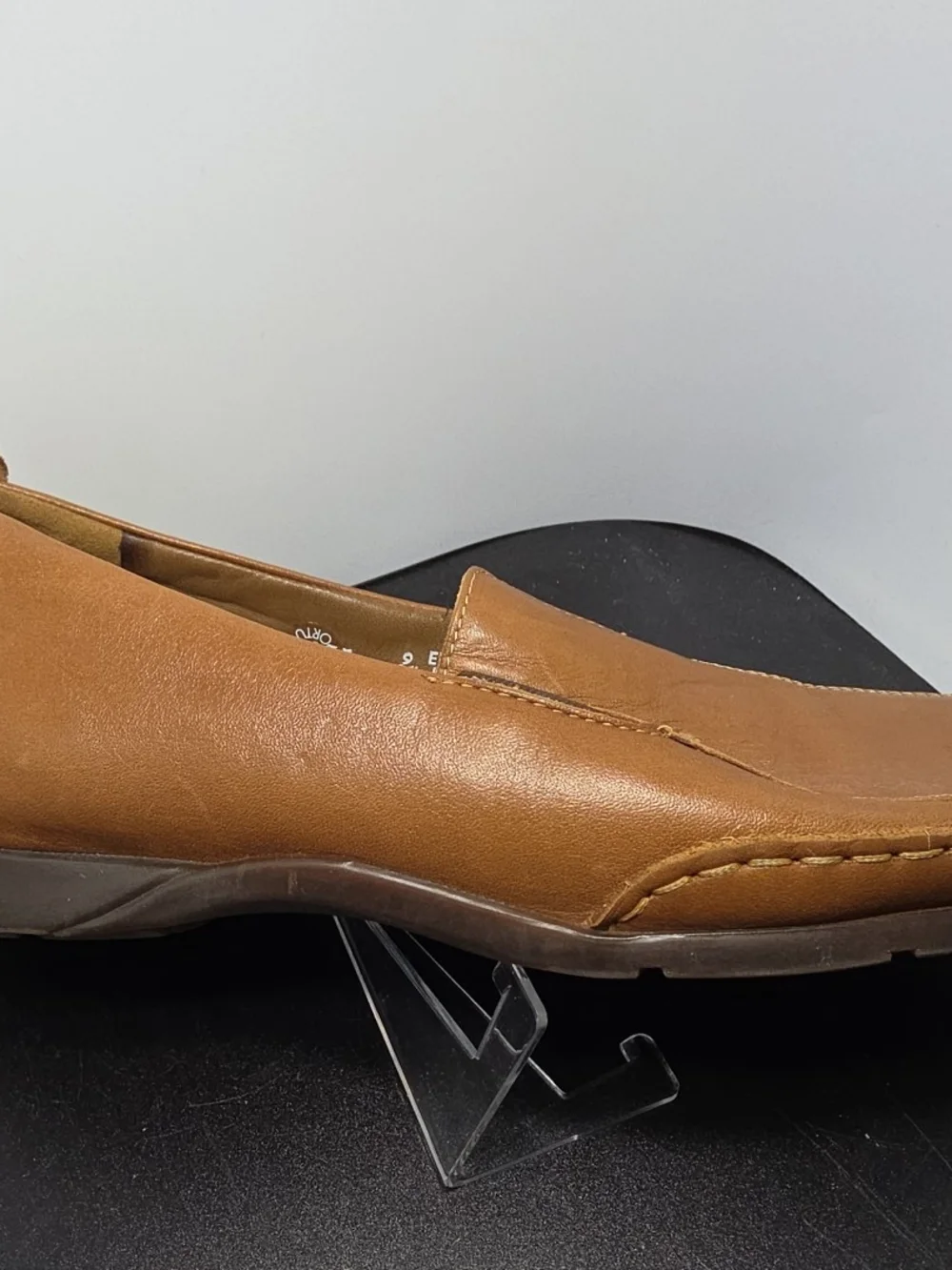 MEPHISTO Edlef Cool Air Slip-on Mens Sz 9.5 Lt Brown Leather Loafers Dress Shoes